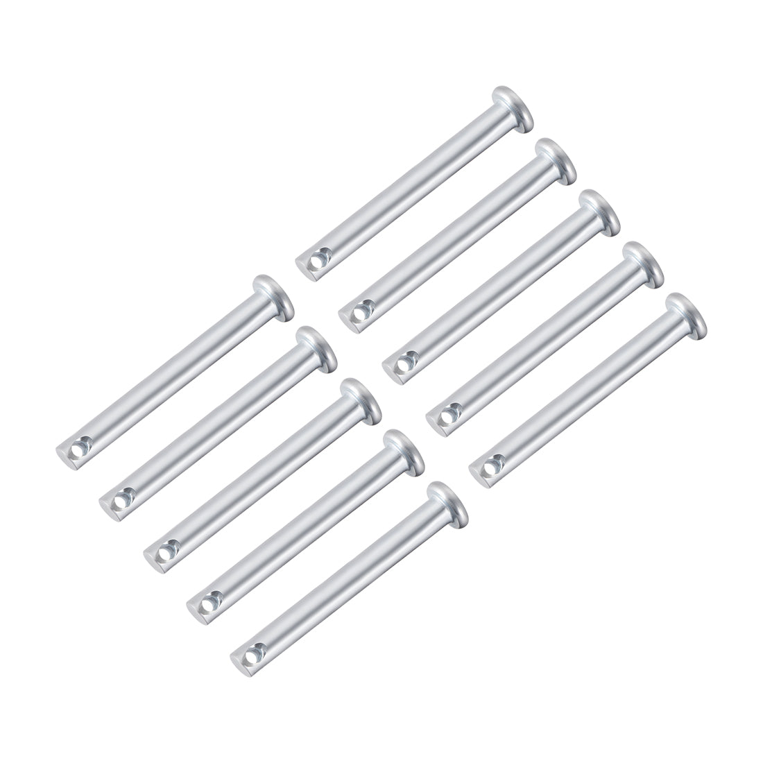 Harfington Single Hole Clevis Pins, Flat Head Zinc-Plating Steel