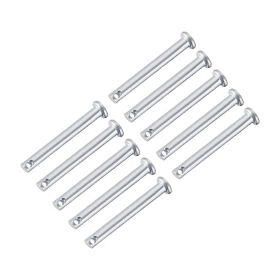 Harfington Single Hole Clevis Pins, Flat Head Zinc-Plating Steel