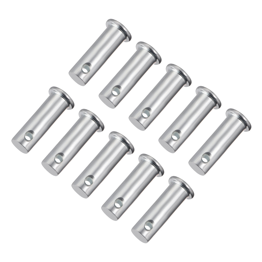 Harfington Single Hole Clevis Pins, Flat Head Zinc-Plating Steel