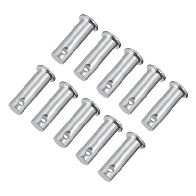 Harfington Single Hole Clevis Pins, Flat Head Zinc-Plating Steel