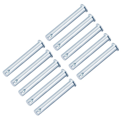 Harfington Single Hole Clevis Pins, Flat Head Zinc-Plating Steel