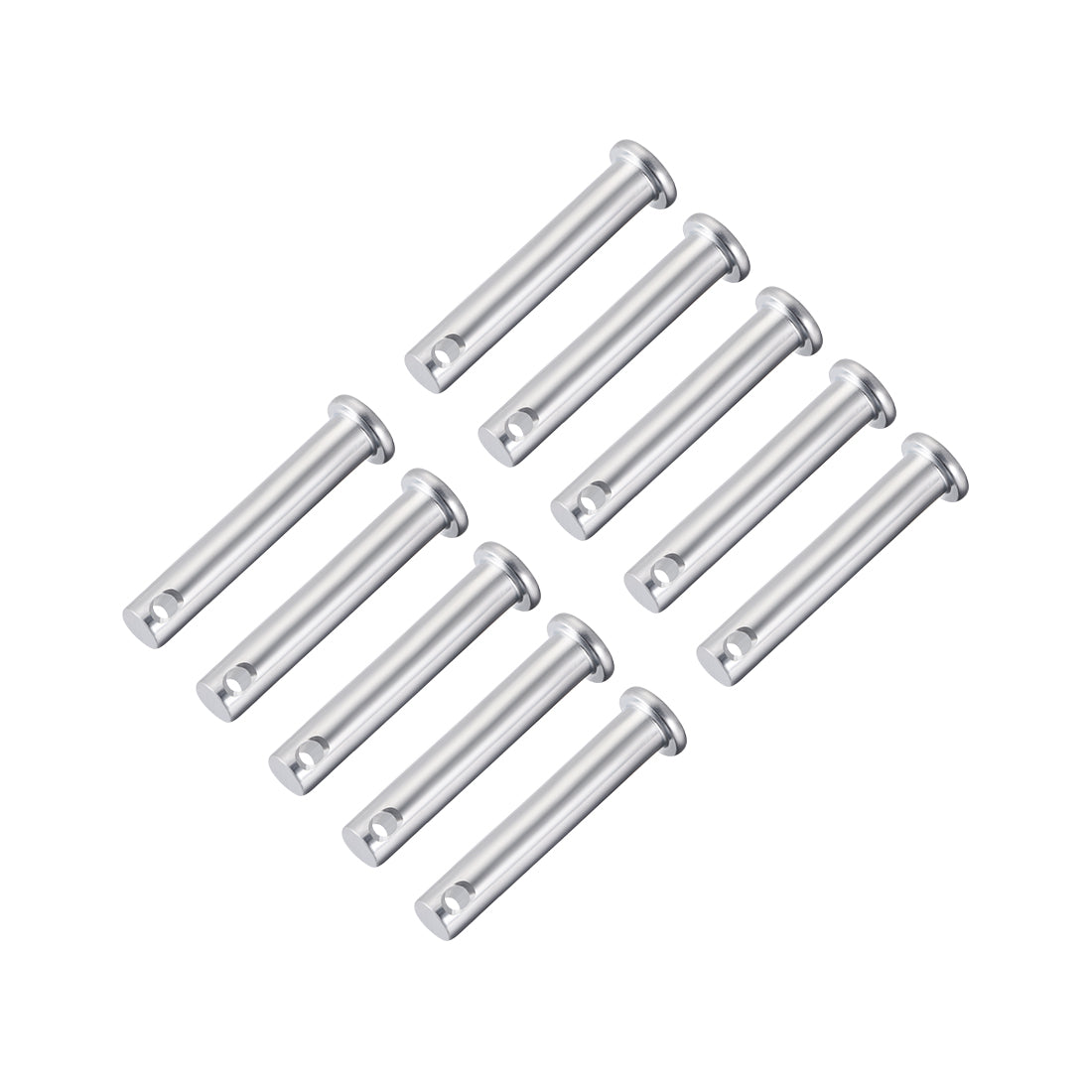Harfington Single Hole Clevis Pins, Flat Head Zinc-Plating Steel