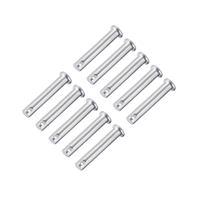 Harfington Single Hole Clevis Pins, Flat Head Zinc-Plating Steel