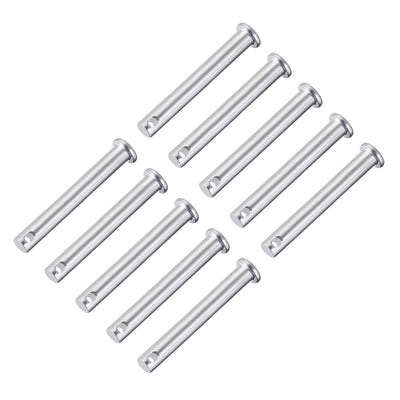 Harfington Single Hole Clevis Pins, Flat Head Zinc-Plating Steel