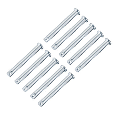 Harfington Single Hole Clevis Pins, Flat Head Zinc-Plating Steel