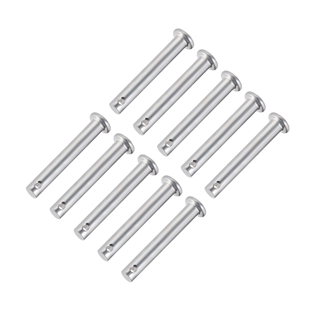 Harfington Single Hole Clevis Pins, Flat Head Zinc-Plating Steel