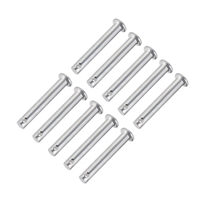 Harfington Single Hole Clevis Pins, Flat Head Zinc-Plating Steel