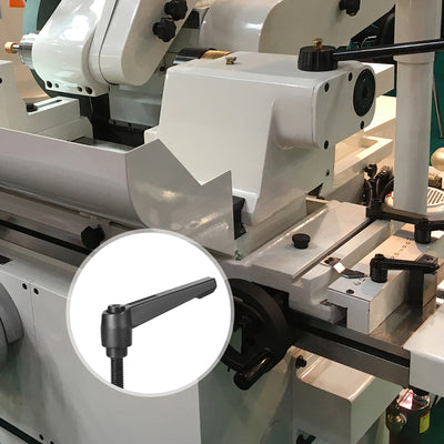 Harfington M6 x 50mm Handle Adjustable Clamping Lever Thread Push Button Ratchet Male Threaded Stud