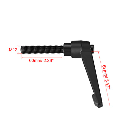 Harfington Handle Adjustable Clamping Lever Thread Push Button Ratchet Male Threaded Stud