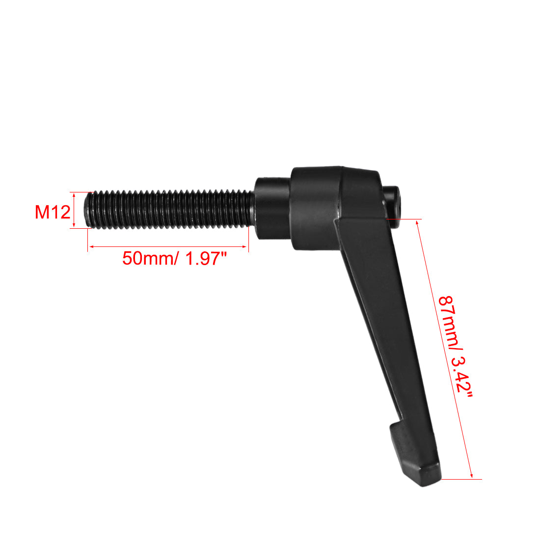 Harfington Handles Adjustable Clamping Lever Thread Ratchet Male Threaded Stud 2Pack