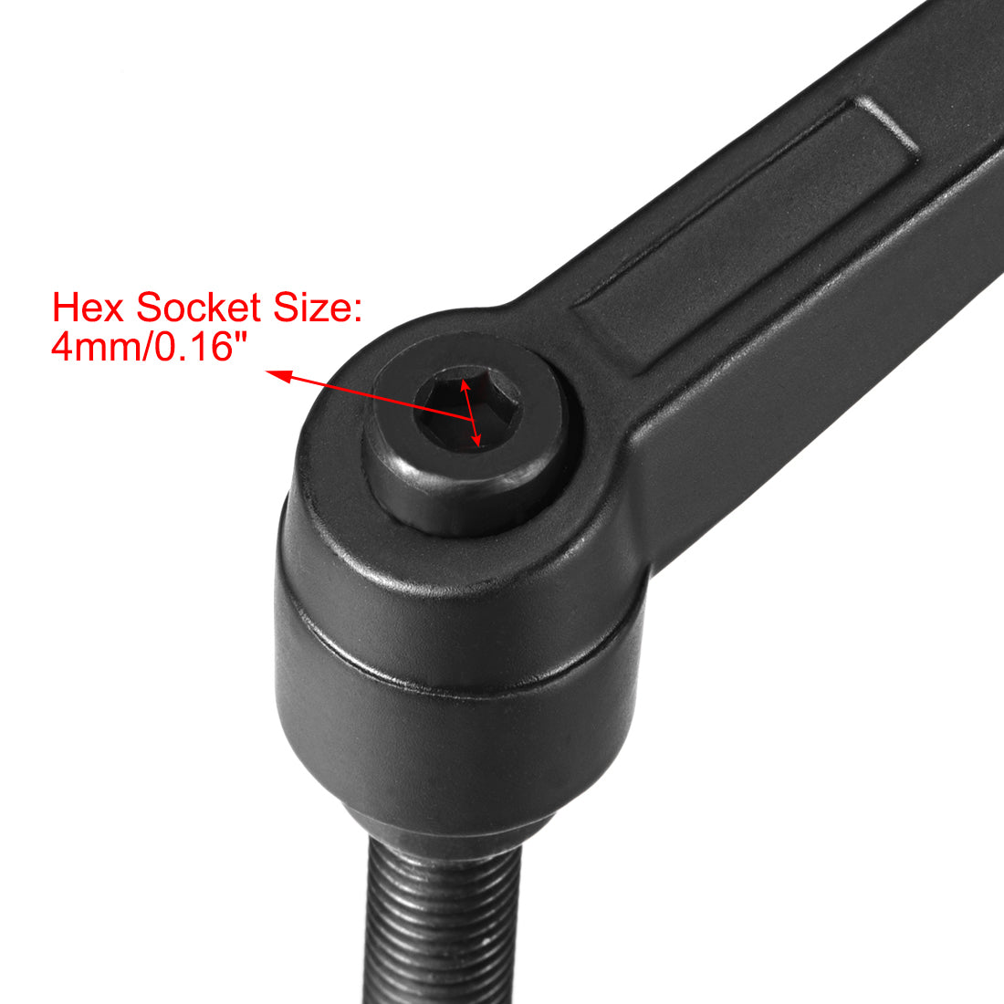 Harfington Handles Adjustable Clamping Lever Thread Ratchet Male Threaded Stud 2Pack