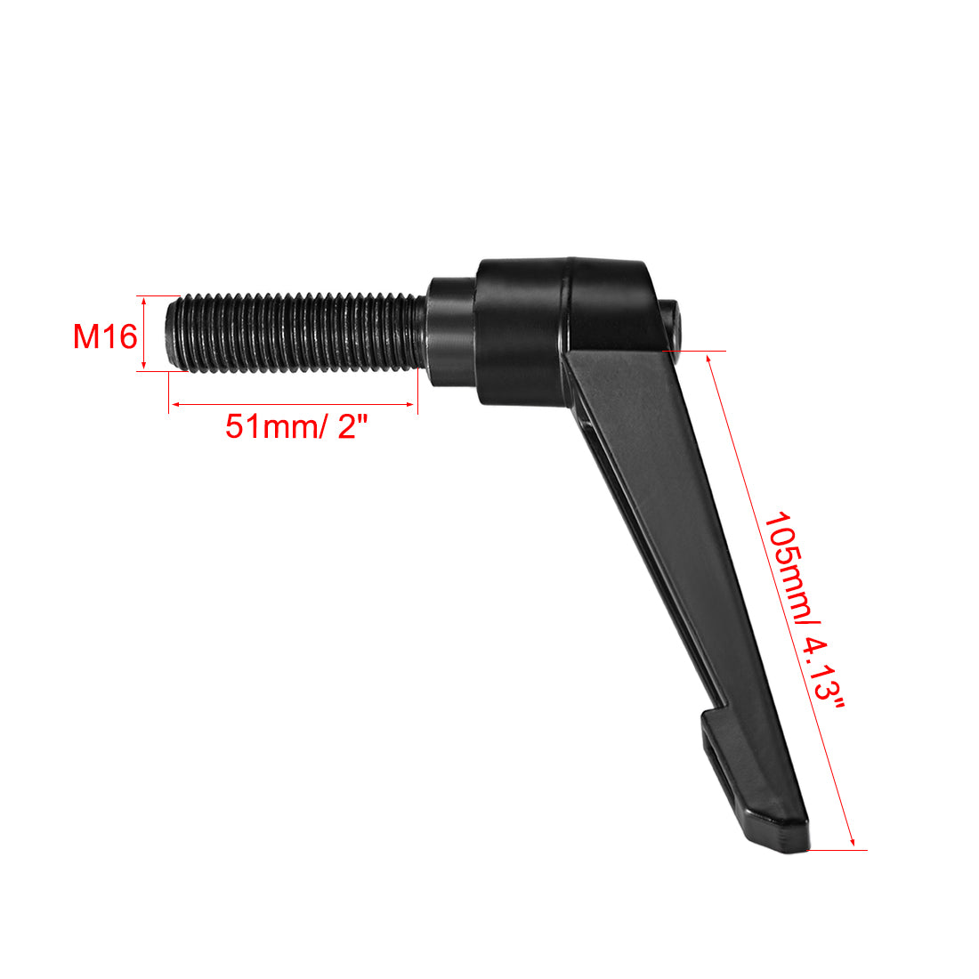 Harfington Handle Adjustable Clamping Lever Thread Push Button Ratchet Male Threaded Stud