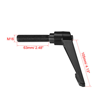 Harfington Handle Adjustable Clamping Lever Thread Push Button Ratchet Male Threaded Stud