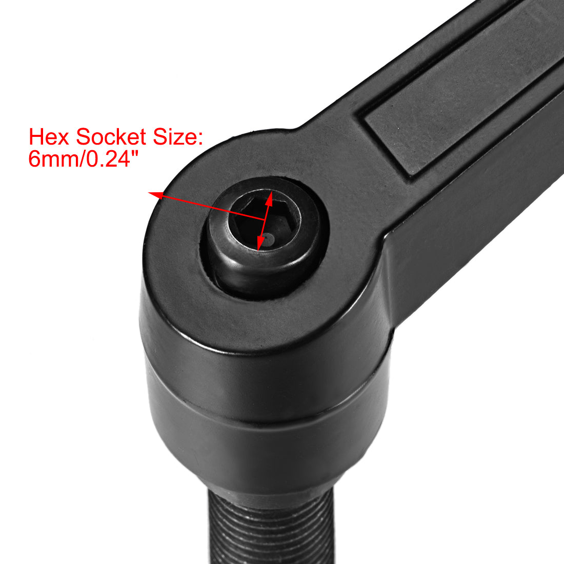 Harfington Handle Adjustable Clamping Lever Thread Push Button Ratchet Male Threaded Stud