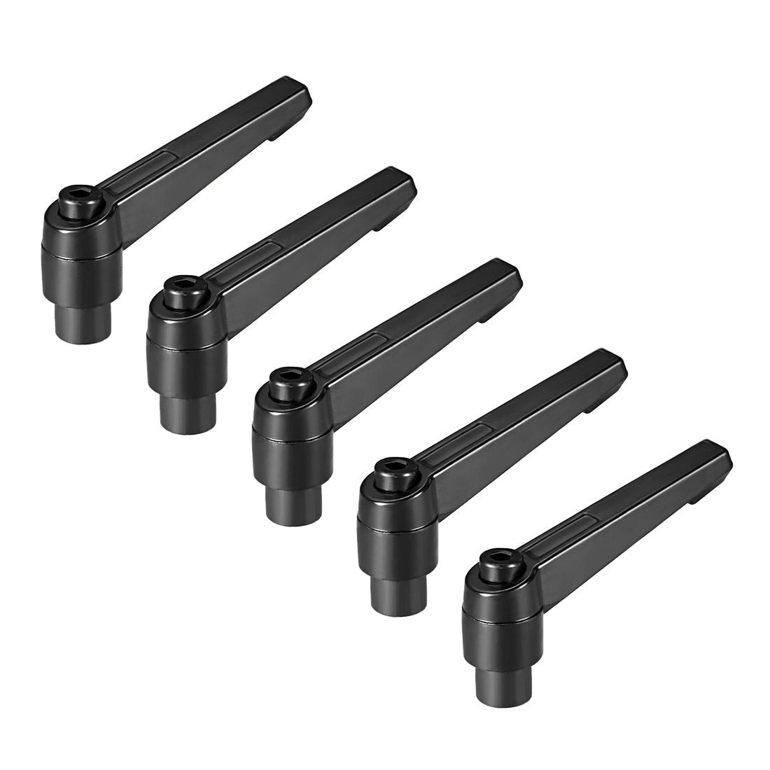 Harfington M8 Handle Adjustable Clamping Lever Thread Push Button Ratchet Female Threaded Stud 5 Pcs