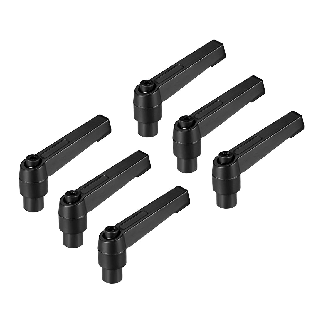 Harfington M6x1.0mm Handle Adjustable Clamping Lever Thread Push Button Ratchet Female Threaded Stud 6 Pcs