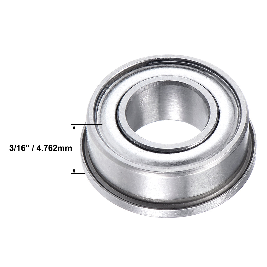 Harfington FR188ZZ Flange Ball Bearing 1/4"x1/2"x3/16" Double Shielded GCr15 Bearings 5pcs
