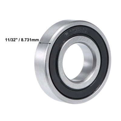 Harfington Uxcell Deep Groove Ball Bearings Inch Double Sealed Chrome Steel P0 Z1
