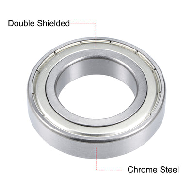 Harfington Uxcell Deep Groove Ball Bearings Inch Double Shielded Chrome Steel ABEC1 Z1