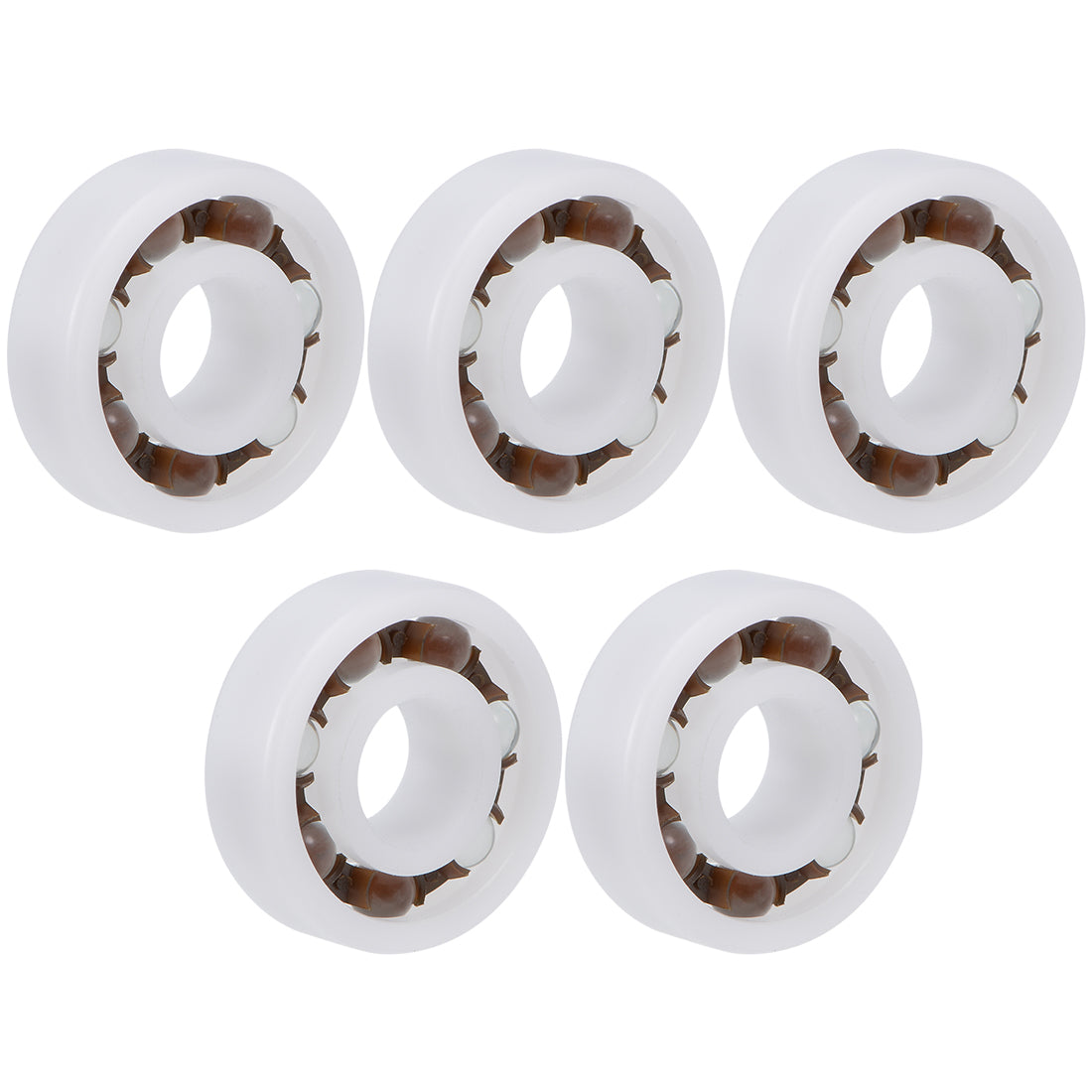 Harfington 6000 POM Plastic Bearings 10x26x8mm Glass Ball Nylon Cage 5pcs