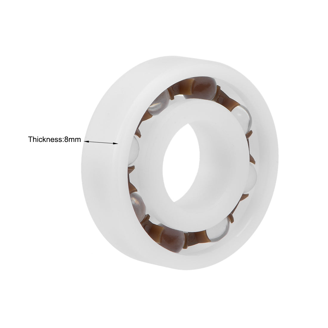 Harfington 6001 POM Plastic Bearings 12x28x8mm Glass Ball Nylon Cage 5pcs