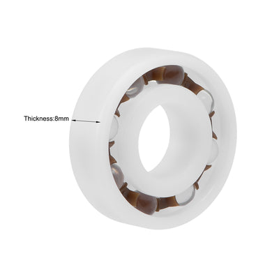 Harfington 6001 POM Plastic Bearings 12x28x8mm Glass Ball Nylon Cage 5pcs