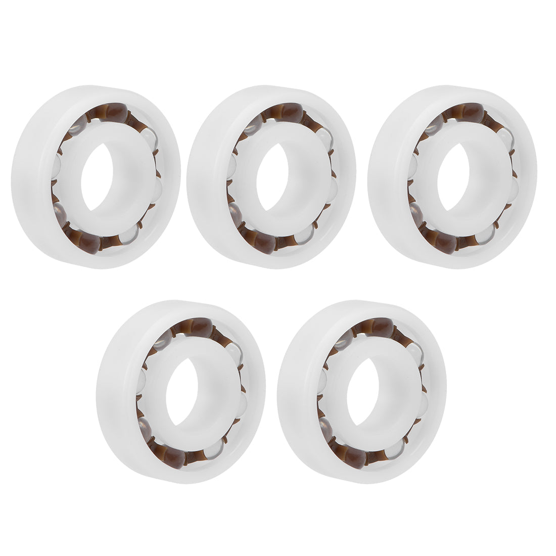 Harfington 6001 POM Plastic Bearings 12x28x8mm Glass Ball Nylon Cage 5pcs