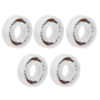 Harfington 6001 POM Plastic Bearings 12x28x8mm Glass Ball Nylon Cage 5pcs