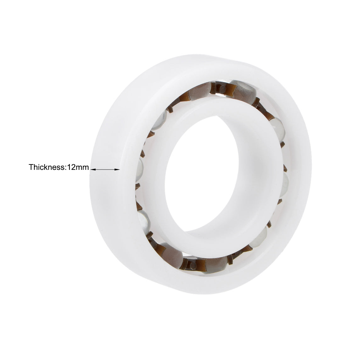 Harfington 6005 POM Plastic Bearings 25x47x12mm Glass Ball Nylon Cage 2pcs