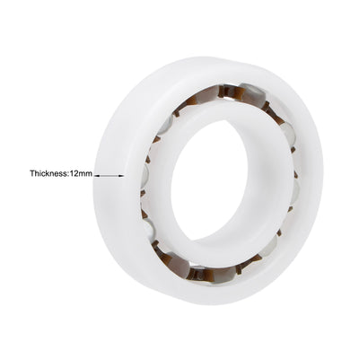 Harfington 6005 POM Plastic Bearings 25x47x12mm Glass Ball Nylon Cage 2pcs