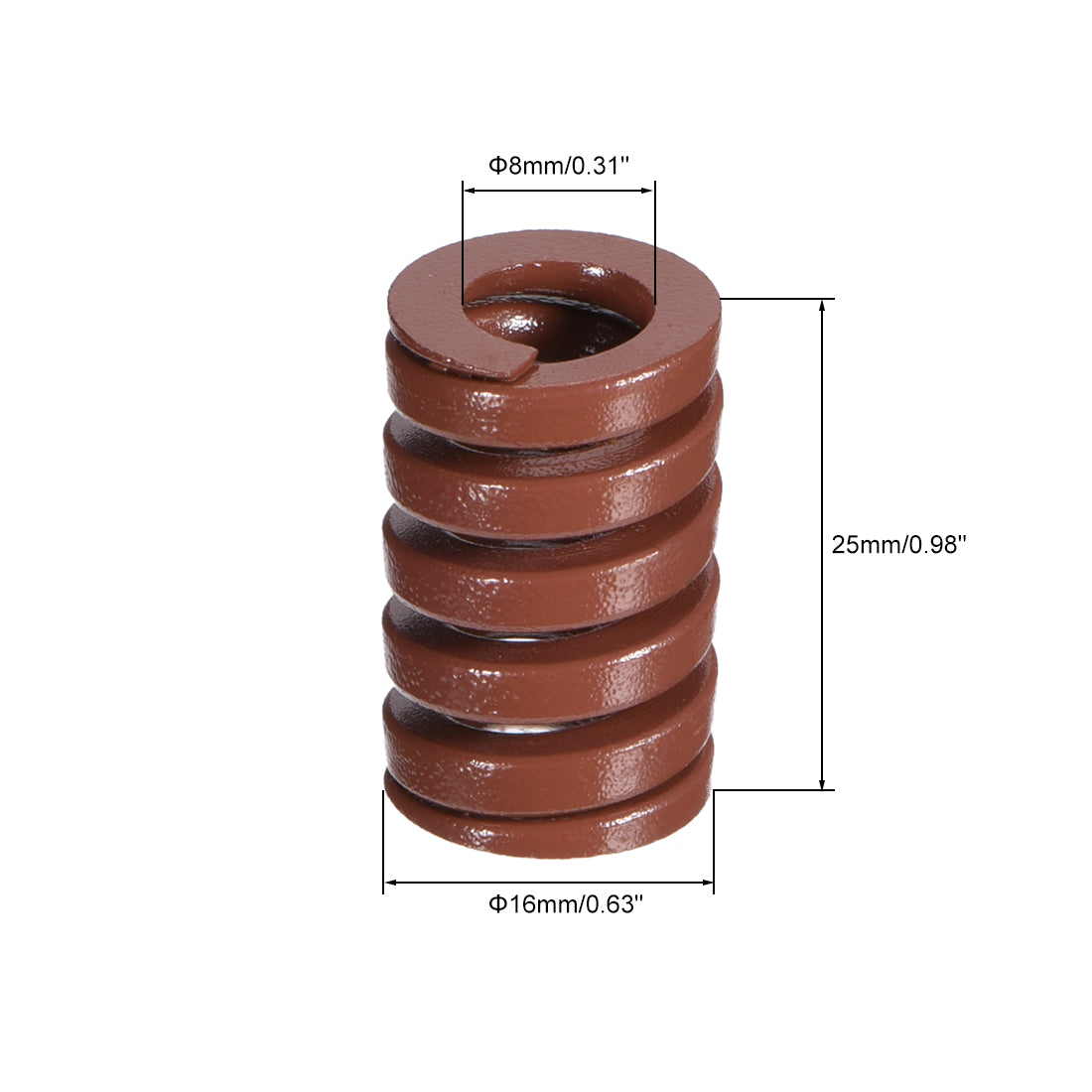 Harfington 16mm OD 25mm Long Spiral Stamping Extra Heavy load Compression  Die Spring Brown