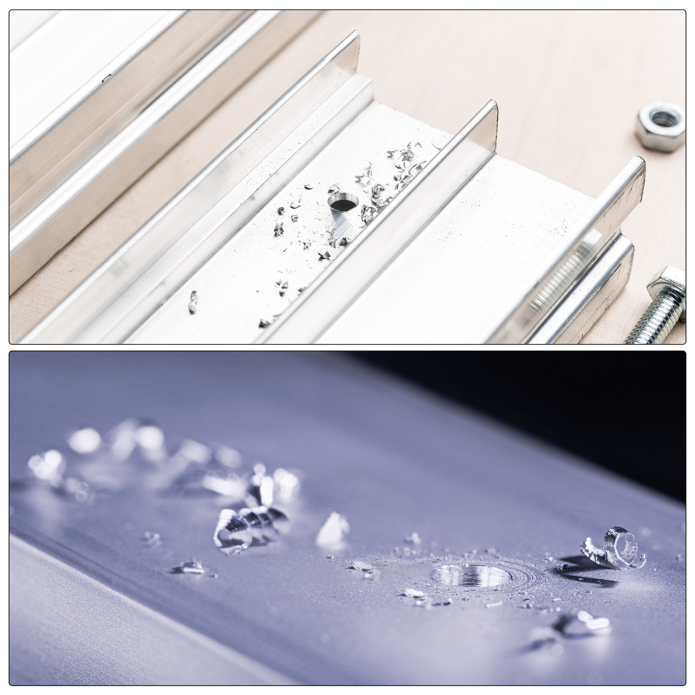 Harfington 3Pcs 1/4" Cutting HSSAL Spiral Drill Bit Straight End Mill Cutter 4 Flute with 1/4" Shank