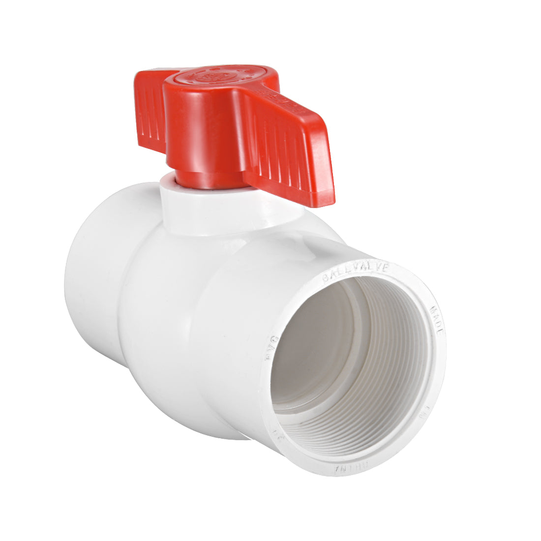 Harfington PVC Ball Valve Supply Pipe Knob Threaded Ends Inner Hole Diameter