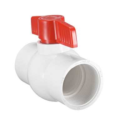 Harfington PVC Ball Valve Supply Pipe Knob Threaded Ends Inner Hole Diameter