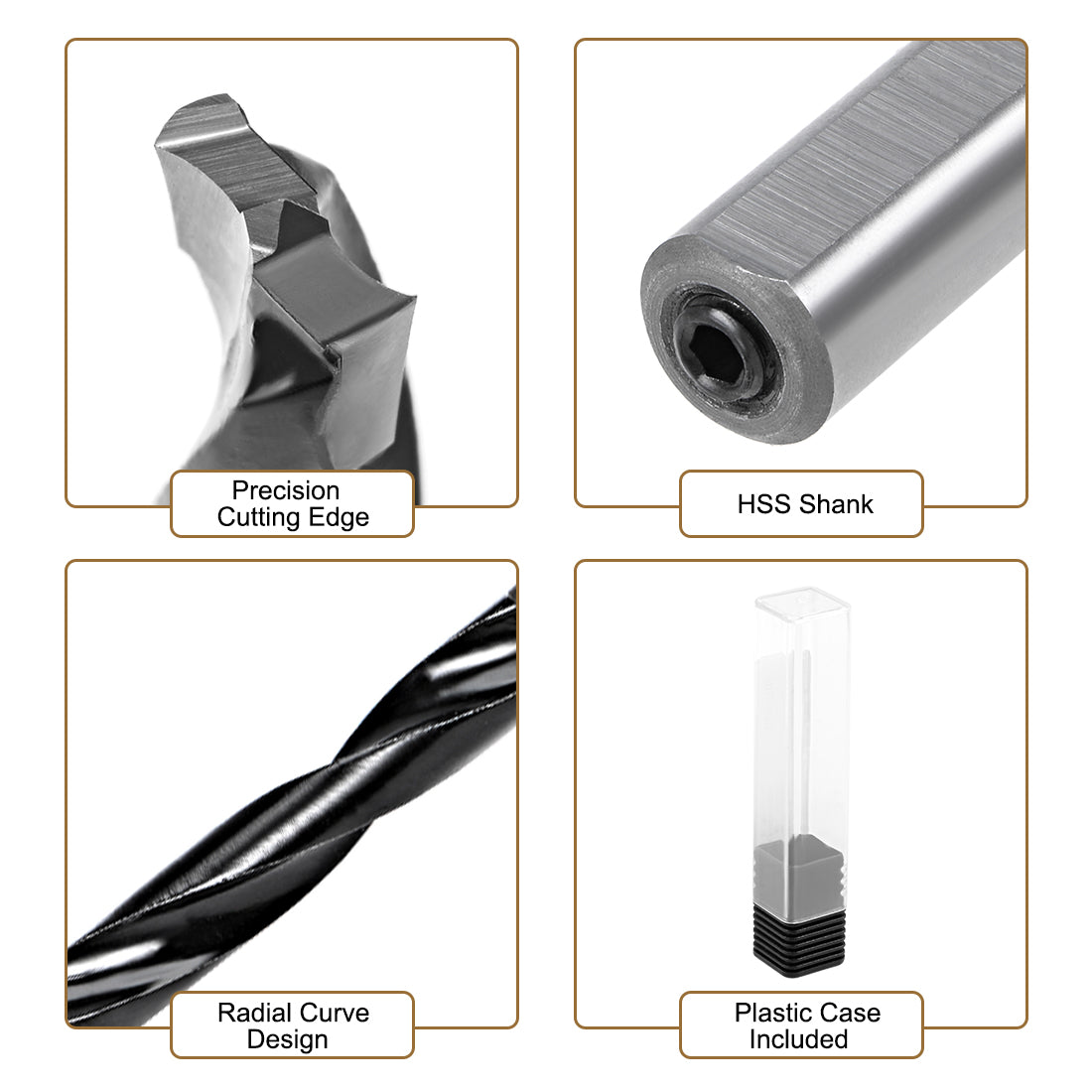 Harfington Brad Point Drill Bits for Wood 6mm x 70mm Forward Turning HSS for Woodworking Carpentry Drilling Tool