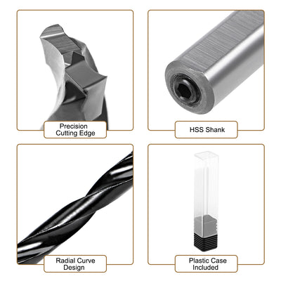 Harfington Brad Point Drill Bits for Wood 6mm x 70mm Forward Turning HSS for Woodworking Carpentry Drilling Tool