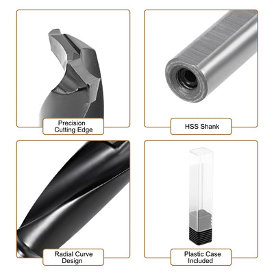 Harfington Brad Point Drill Bits for Wood 15mm x 70mm Forward Turning HSS for Woodworking Carpentry Drilling Tool