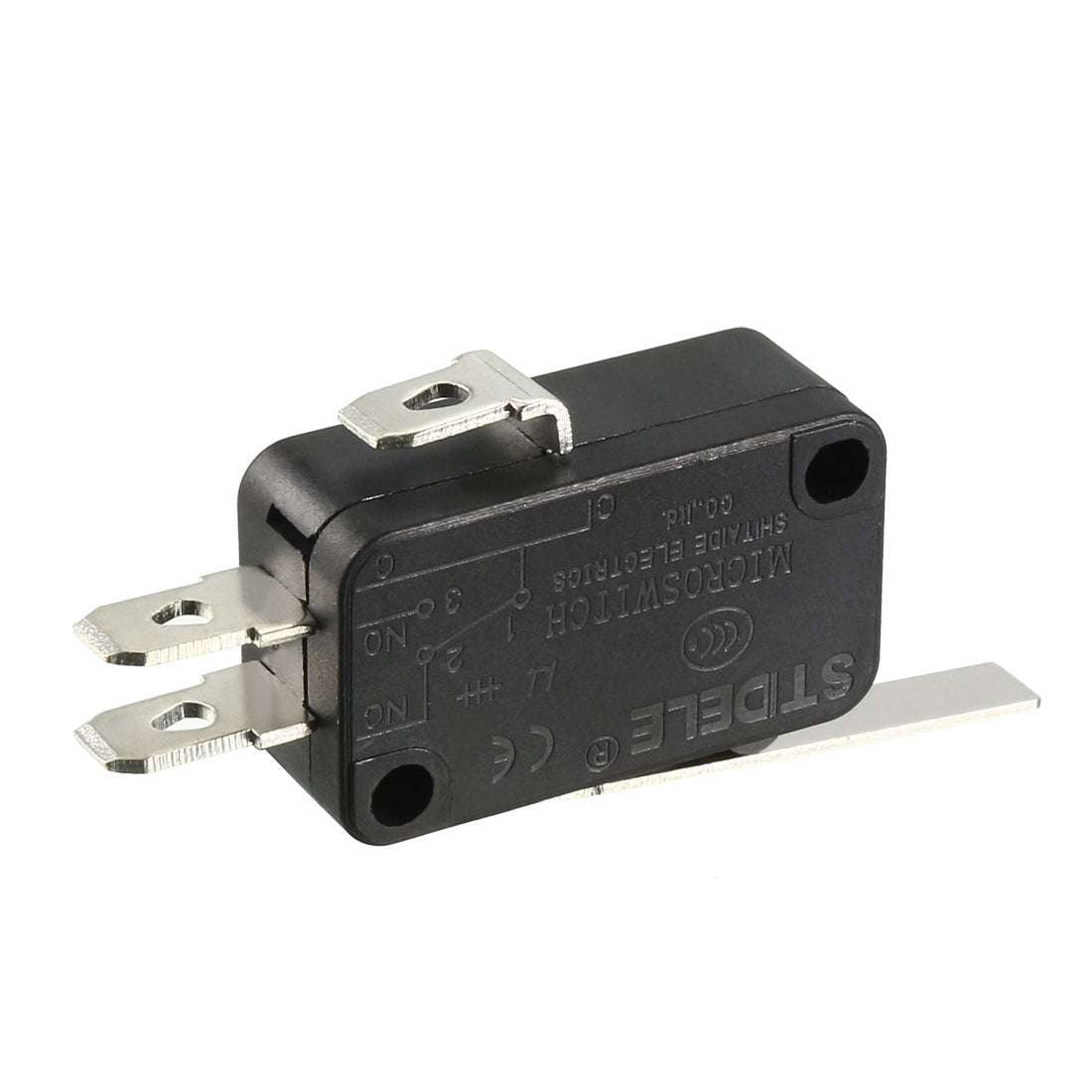 Harfington 15A 250VAC Black V-152-1C25 Straight Lever Miniature Micro Switch