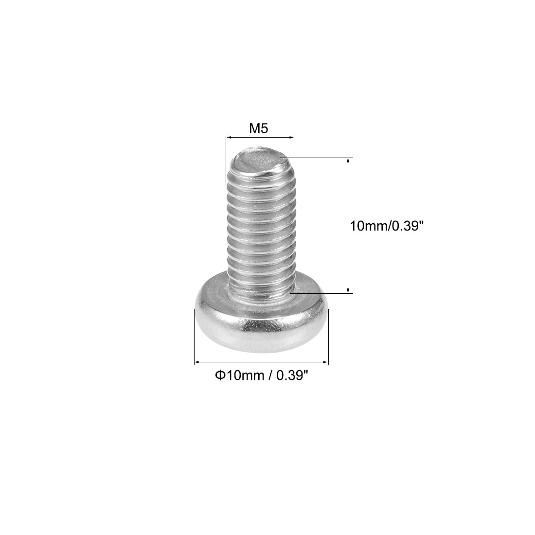 Harfington 30Pcs Stainless Steel M3 Pan Phillips Head Screw