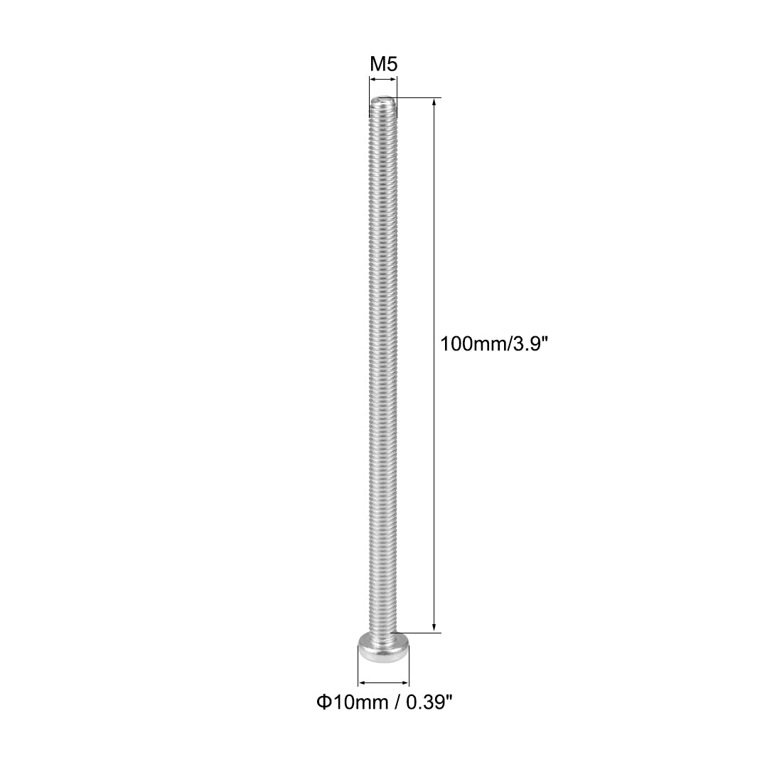 Harfington Machine Screws Pan Phillips Cross Head Screw 304 Stainless Steel Fasteners Bolts, 5Pcs