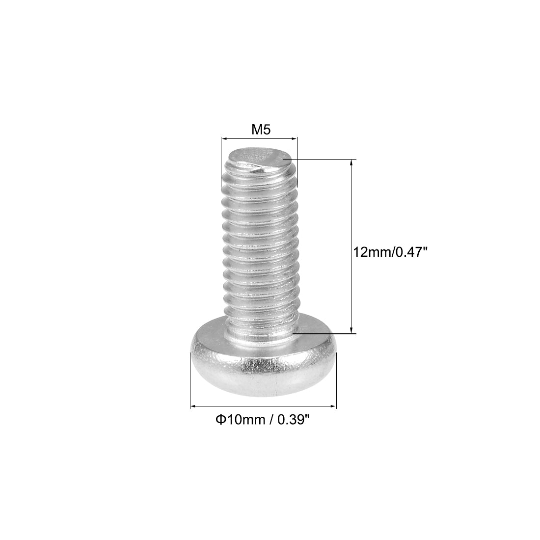 Harfington 20Pcs Stainless Steel Pan Phillips Head Machine Screw