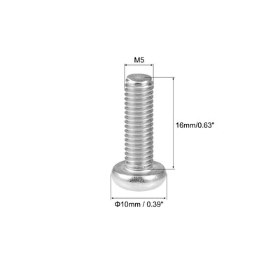 Harfington 50Pcs Stainless Steel Pan Phillips Head Machine Screw