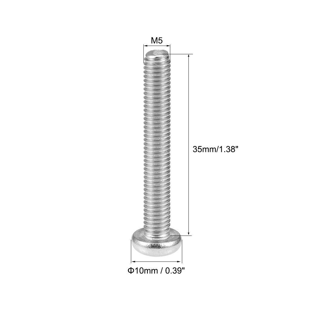 Harfington 20Pcs Stainless Steel Pan Phillips Head Machine Screw