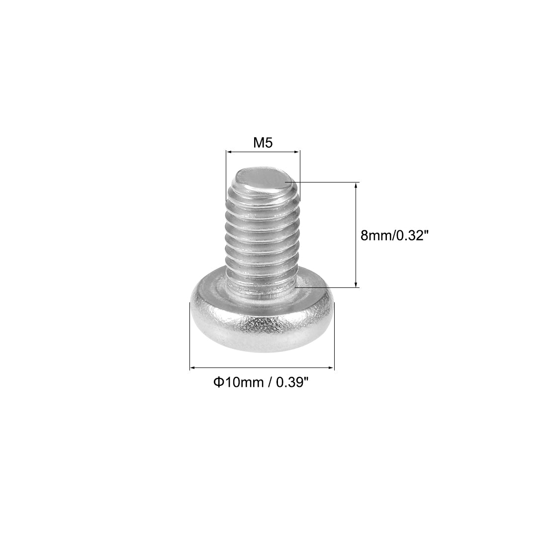 Harfington 20Pcs Stainless Steel Pan Phillips Head Machine Screw