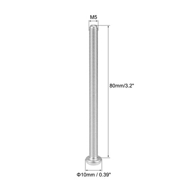 Harfington Machine Screws Pan Phillips Cross Head Screw 304 Stainless Steel Fasteners Bolts, 5Pcs