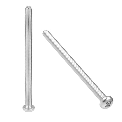 Harfington Machine Screws Pan Phillips Cross Head Screw 304 Stainless Steel Fasteners Bolts, 5Pcs