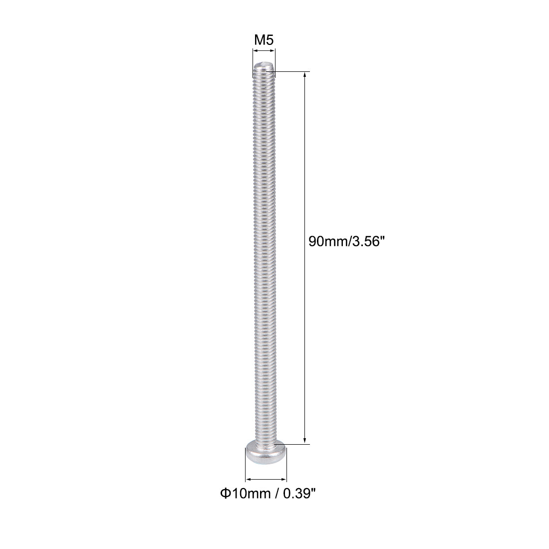Harfington Machine Screws Pan Phillips Cross Head Screw 304 Stainless Steel Fasteners Bolts, 5Pcs