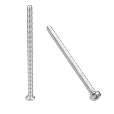 Harfington Machine Screws Pan Phillips Cross Head Screw 304 Stainless Steel Fasteners Bolts, 5Pcs