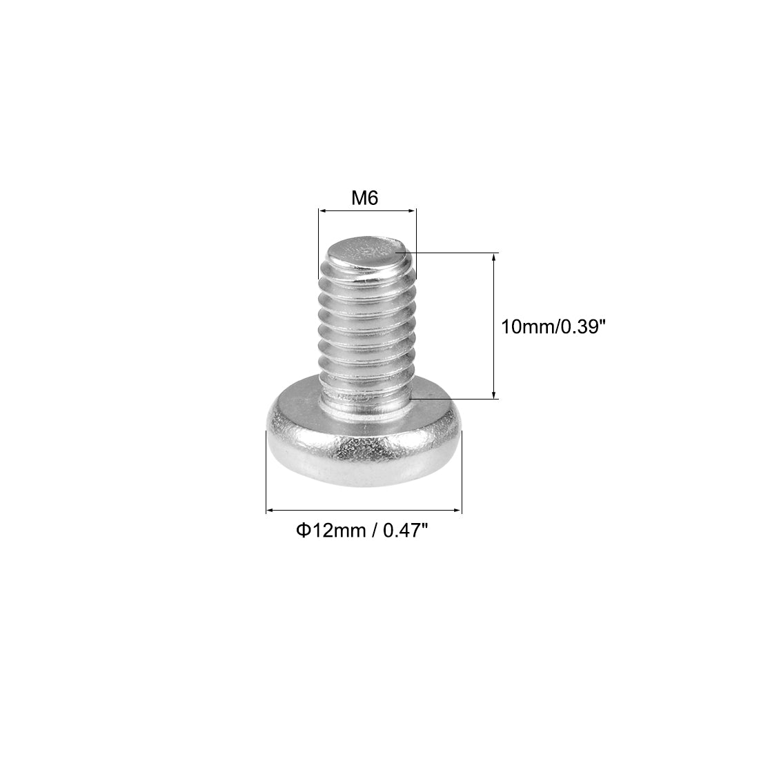 Harfington Machine Screws Pan Phillips Head Screw 304 Stainless Steel Fasteners Bolts 30Pcs