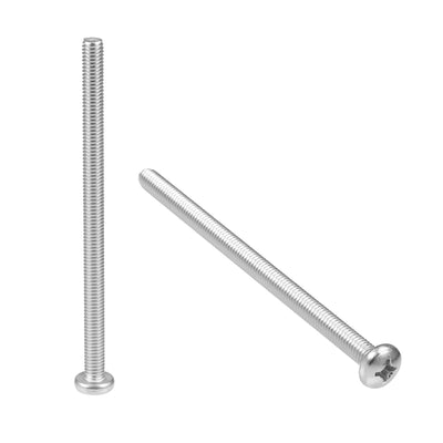 Harfington Machine Screws Pan Phillips Cross Head Screw 304 Stainless Steel Fasteners Bolts, 5Pcs